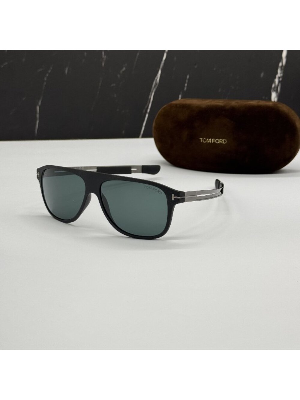 NEW TOM FORD TODD TF880 02V BLACK/GRAY UNISEX AVIATOR SUNGLASSES FT0880